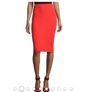 Rebecca Taylor ribbed knit pencil skirt